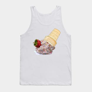 Melted ice-cream (chocolate, strawberry & sprinkles) Tank Top